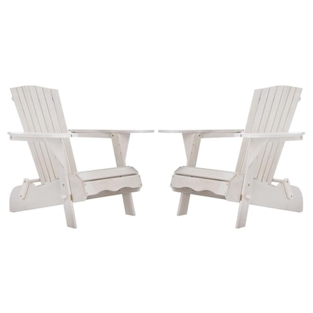 Safavieh Breetel Adirondack Chair, White, 2PK PAT7034C-SET2